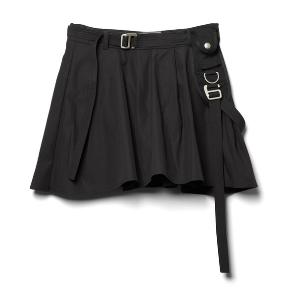 Private Policy New York PLEATED MINI SKIRT WITH HARNESS STRAP - BLACK size S/P,Specials : American Fashion Style Bags On Sale